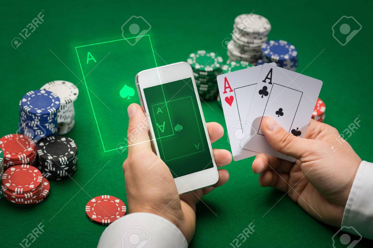 casino player with cards